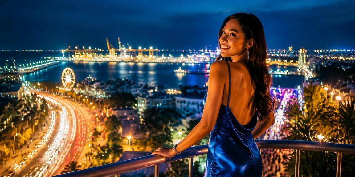 Ánh đèn neon sáng rực tại Vũng Tàu trong đêm xổ số và casino trực tuyến